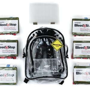Clear-View™ BleedStop Backpack Kit with 6 Bleeding Control Throw Packs